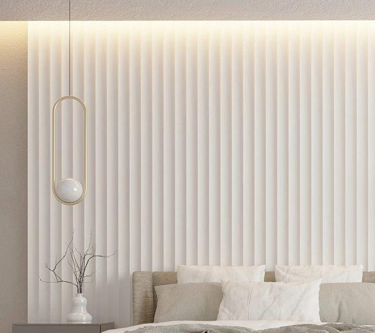 Стеновая панель Волшебная Палочка 105. 2700*120*12 мм Белая под покраску