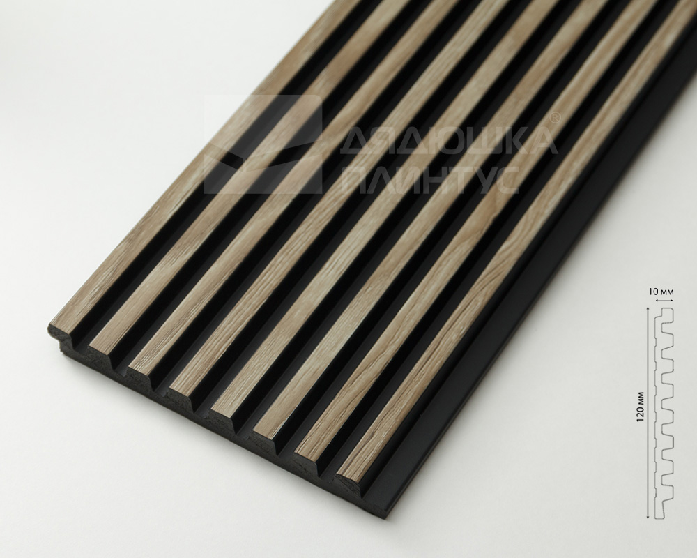 Панель вспененный полистирол  ГРЕЙС 3D RAIL EAST 120*2700 Ель