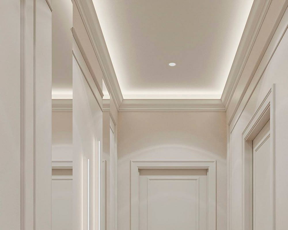 Плинтус потолочный из полистирола высокой плотности HI-WOOD A130V1 100х83мм 2,0м