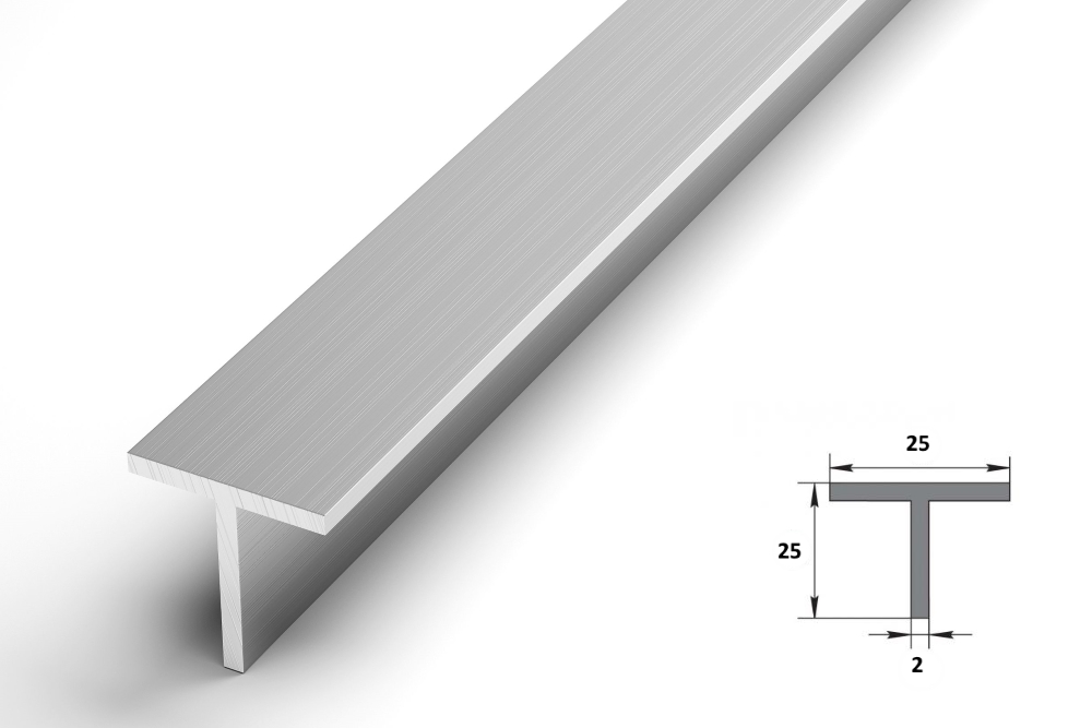 Тавр 25х25 мм Тп 05.2000.500 Без окраса