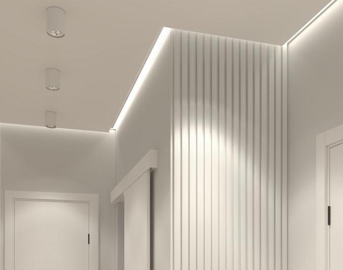 Завершающая рейка для 3D панели СОЛИД 4 UHD 17/23-07 2,8м белый