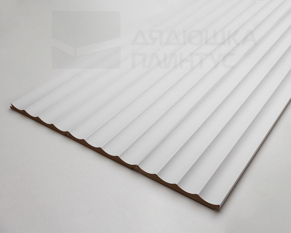 Стеновая панель МДФ. 2760*122*12мм AP122506.91 Белый под покраску