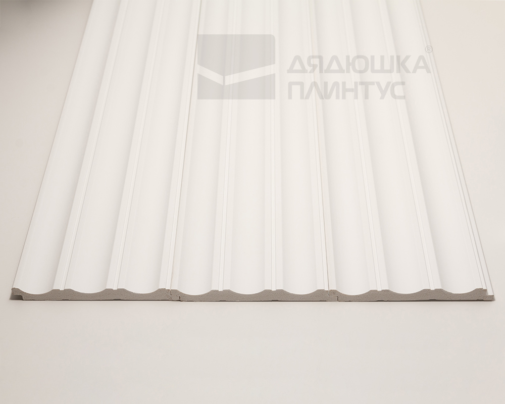 Стеновая панель Волшебная Палочка 106. 2700*120*12 мм Белая под покраску