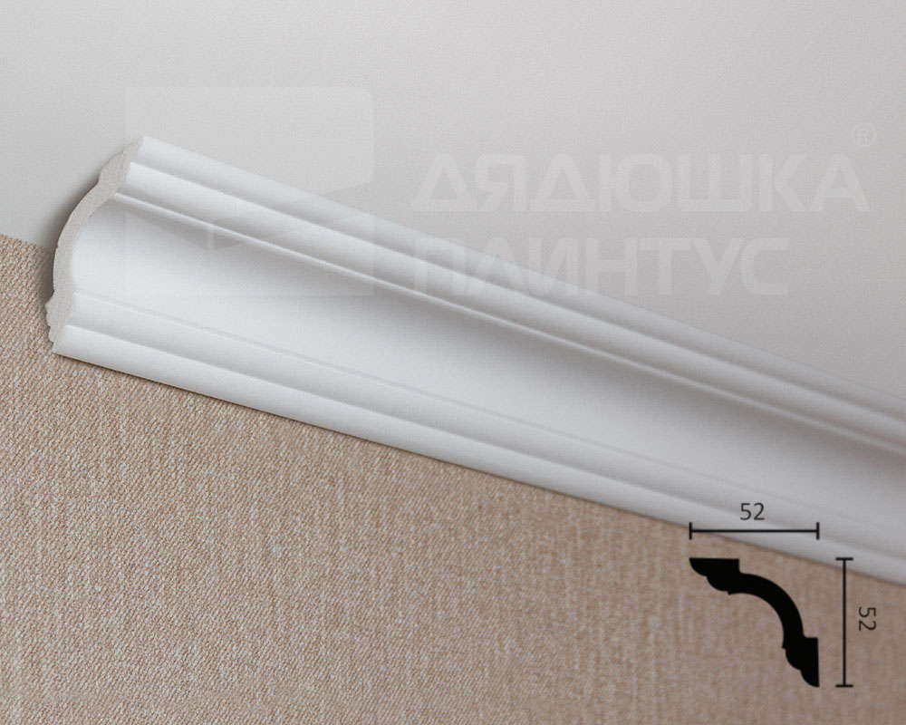 Карниз потолочный NMC WT5 52*52*2000 Белый под покраску