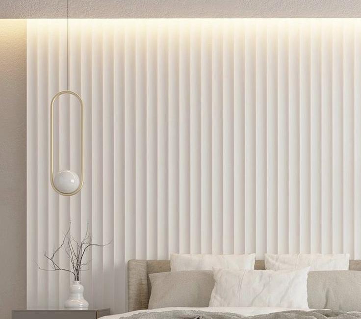 Стеновая панель Волшебная Палочка 102. 2700*120*12 мм Белая под покраску