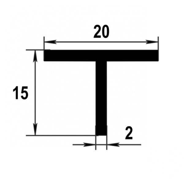 Тавр 20х15 мм Тп 03.2000.501л Серебро. Цена за 5 штук.