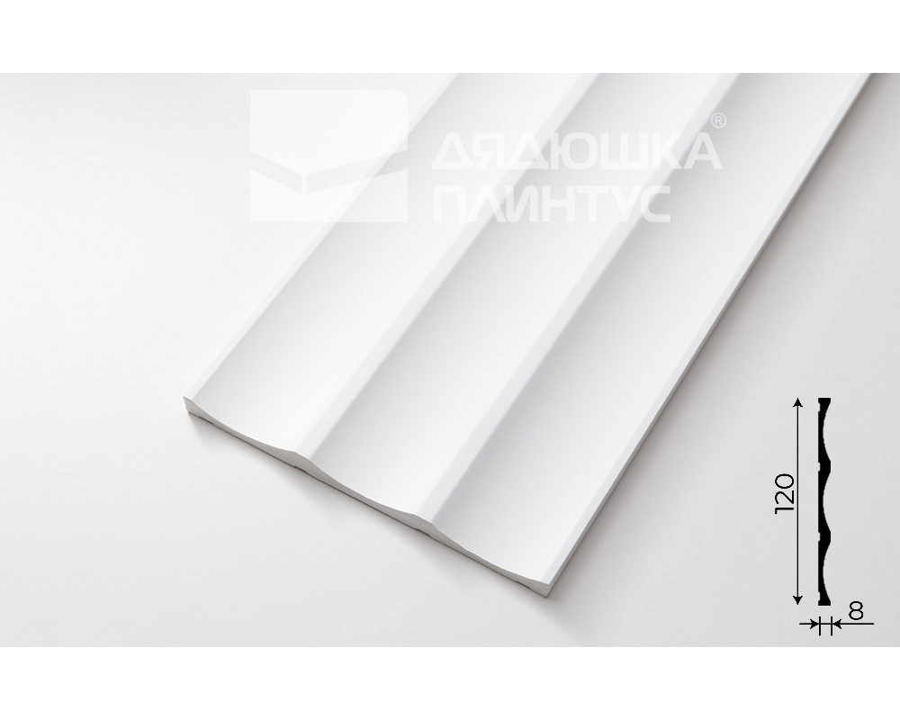 Стеновая панель 3D СОЛИД 4 UHD 06/120 120*2800 белая