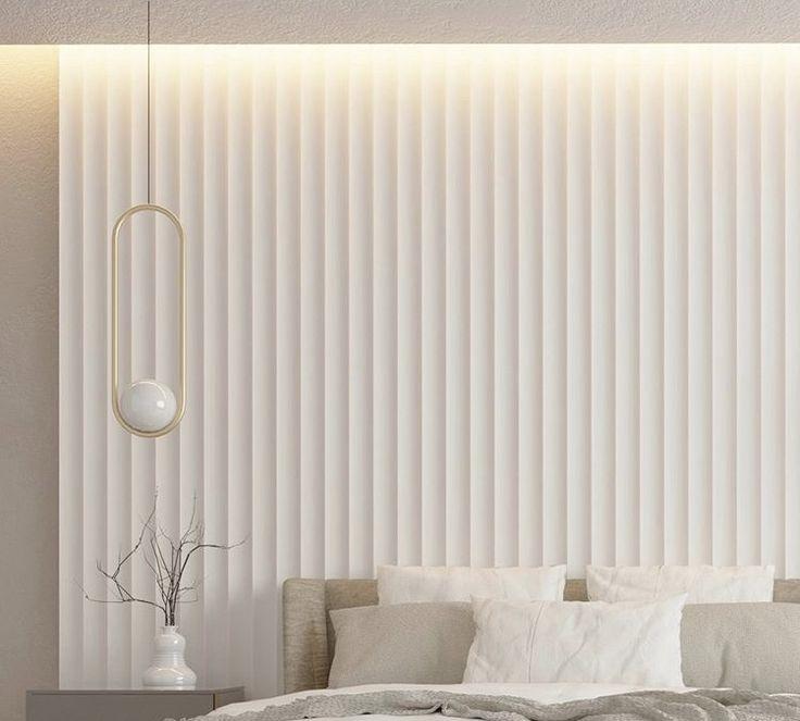 Стеновая панель Волшебная Палочка 104. 2700*120*12 мм Белая под покраску