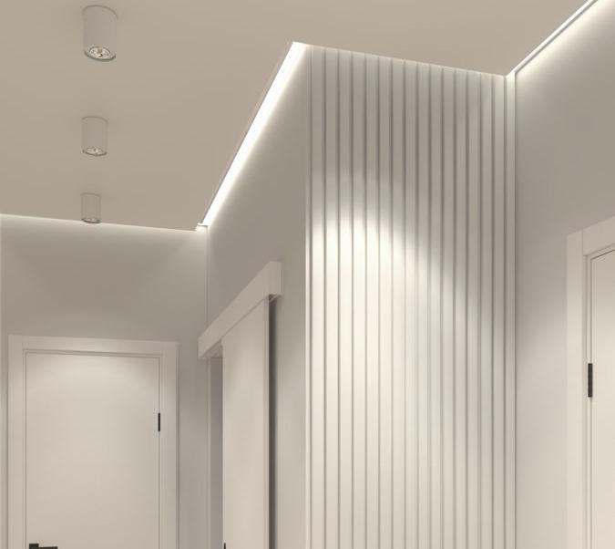 Стеновая панель Волшебная Палочка 103. 2700*120*12 мм Белая под покраску