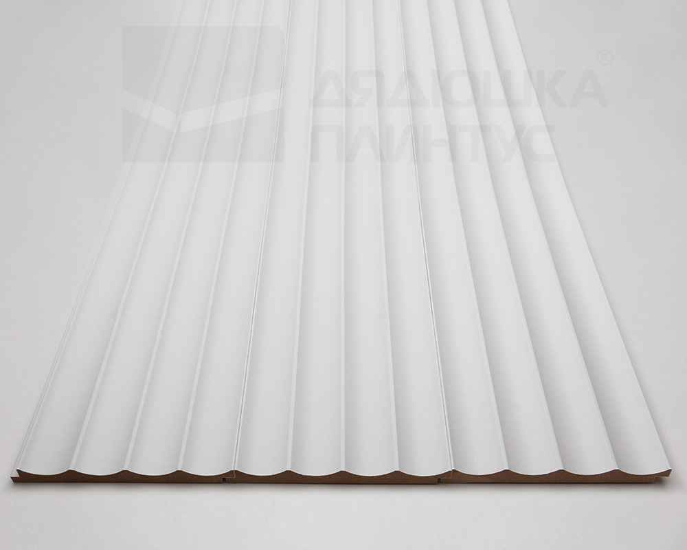 Стеновая панель МДФ. 2760*122*12мм AP122506.91 Белый под покраску