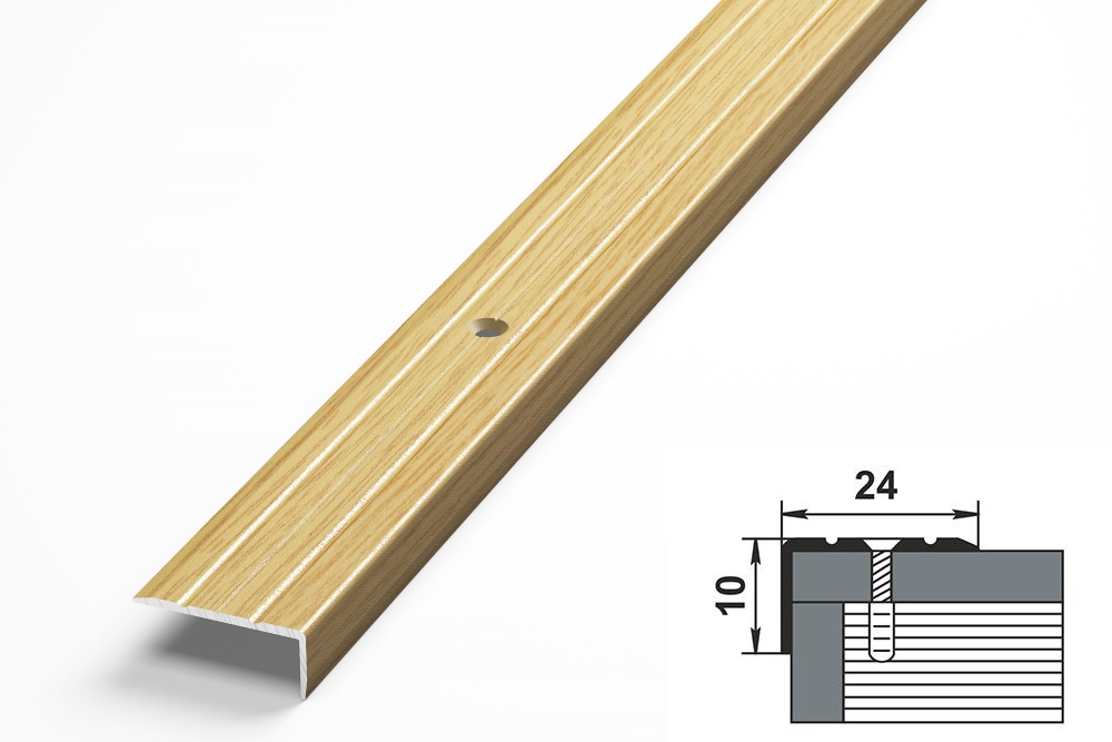 Порог угловой ПУ 01.1800.082 Дуб светлый