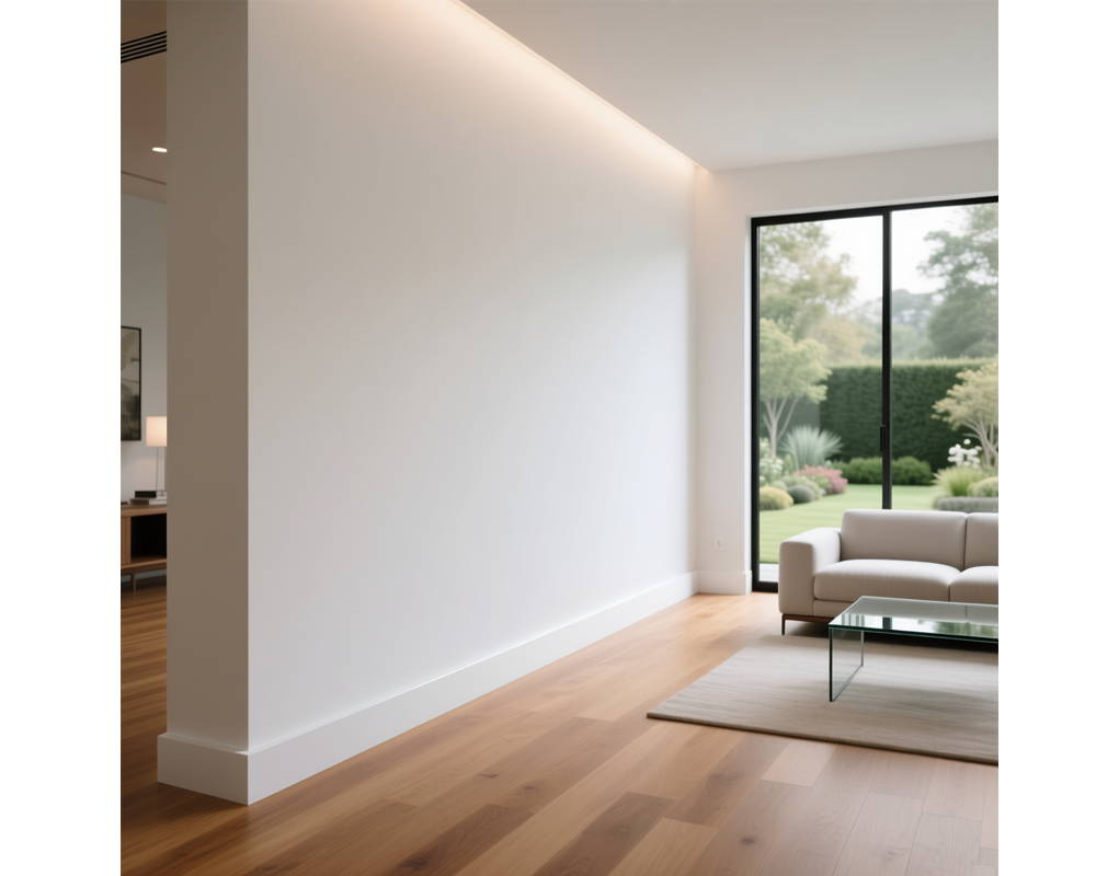 Плинтус из полистирола высокой плотности HI WOOD B70V2 69мм х 14мм х 2,0м.